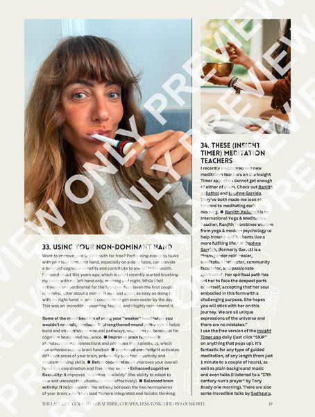 Lou’s Lazy-Girl Guide to a Healthier, Cheaper, Less Toxic Life E-Book • NEW