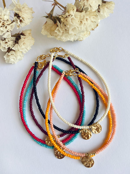 BEDOUIN Coin Bracelet (Burgundy) • LAST ONE