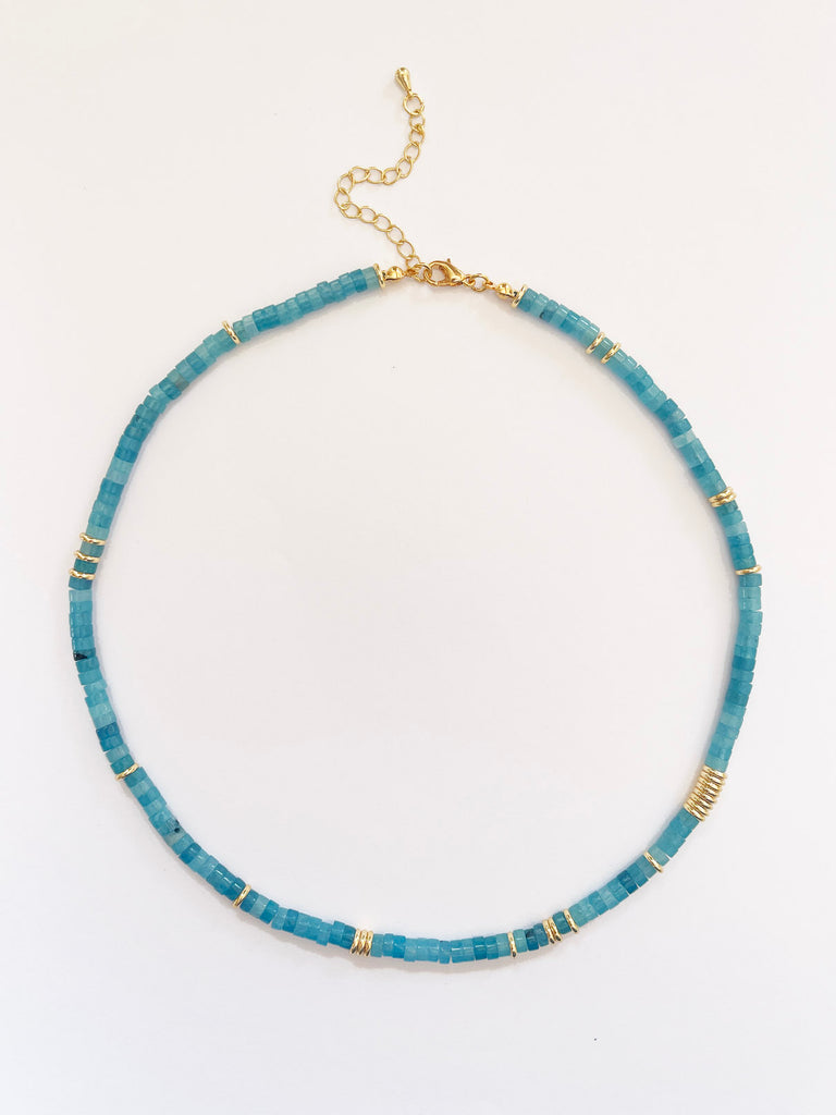 Crystal PUKA Choker (Azure)