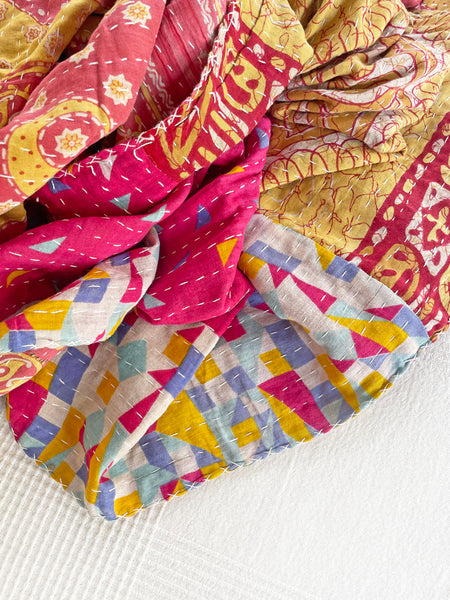 Vintage Indian Reversible Kantha Throw (Number 66)