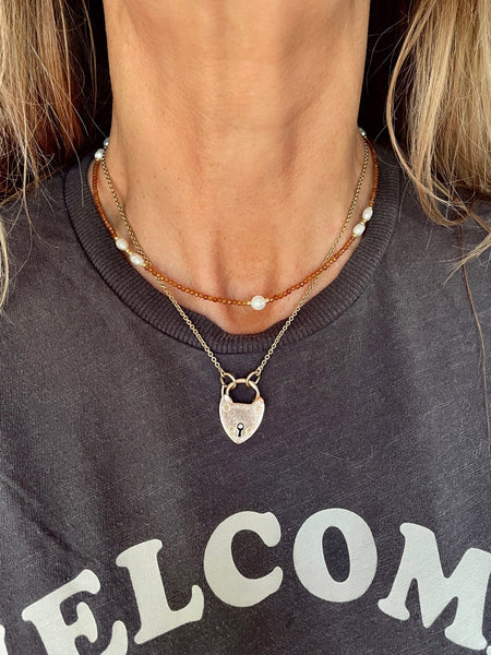 NALU Freshwater Pearl Choker (Caramel)