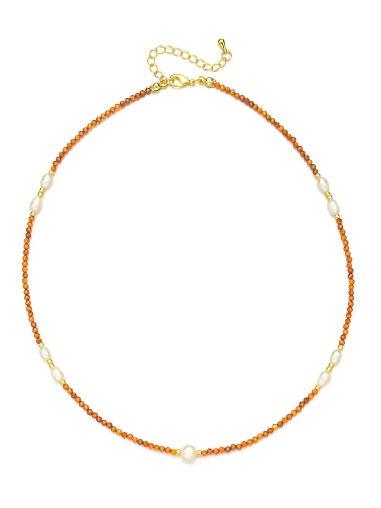 NALU Freshwater Pearl Choker (Caramel)