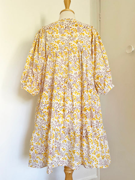 Chowchilla Vintage ARKIE Dress (Midi) • "Yellow Meadow" • NEW