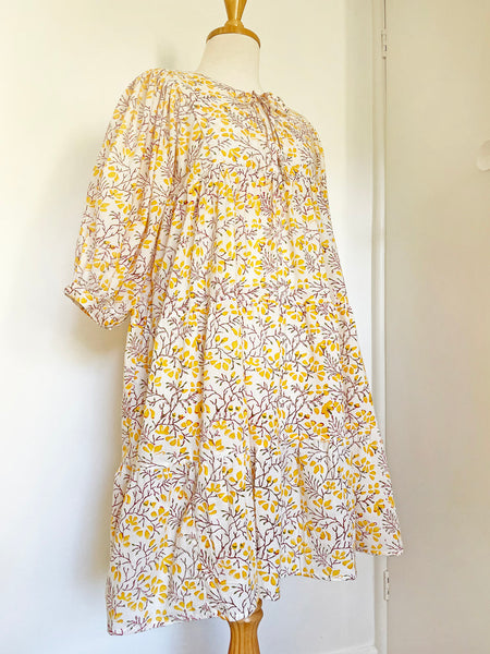 Chowchilla Vintage ARKIE Dress (Midi) • "Yellow Meadow" • NEW