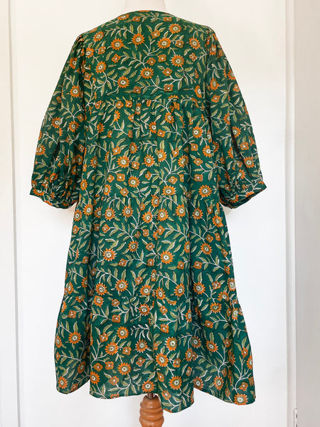 Chowchilla Vintage ARKIE Dress (Midi) • "Emerald Garden" • NEW