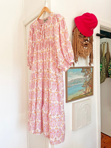 Chowchilla Vintage Tiered ARKIE Dress (Long) • "Lotus Bazaar" • NEW