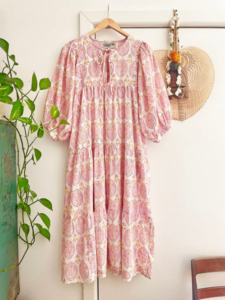 Chowchilla Vintage Tiered ARKIE Dress (Long) • "Lotus Bazaar" • NEW