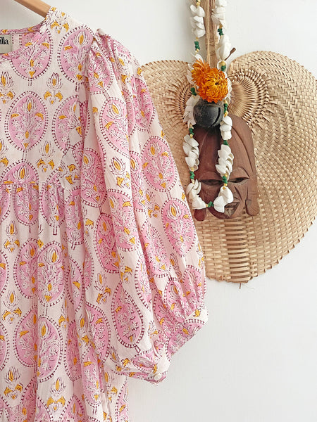 Chowchilla Vintage Tiered ARKIE Dress (Long) • "Lotus Bazaar" • NEW