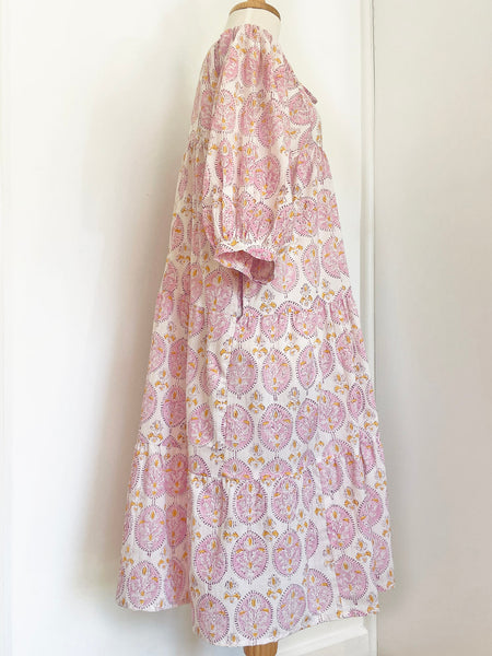 Chowchilla Vintage Tiered ARKIE Dress (Long) • "Lotus Bazaar" • NEW