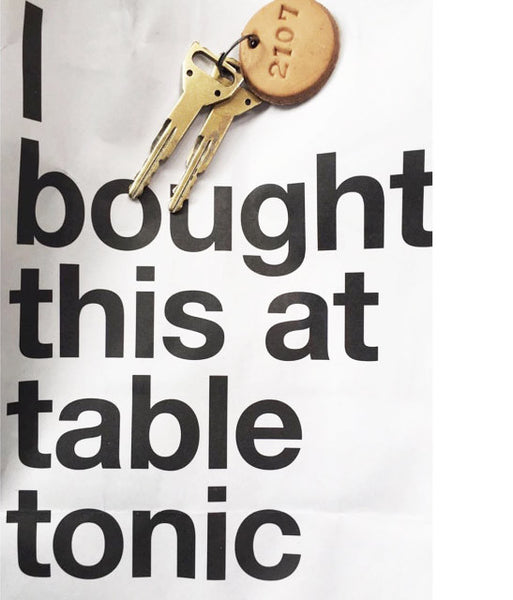 Tan Leather Postcode Key Ring (2106)