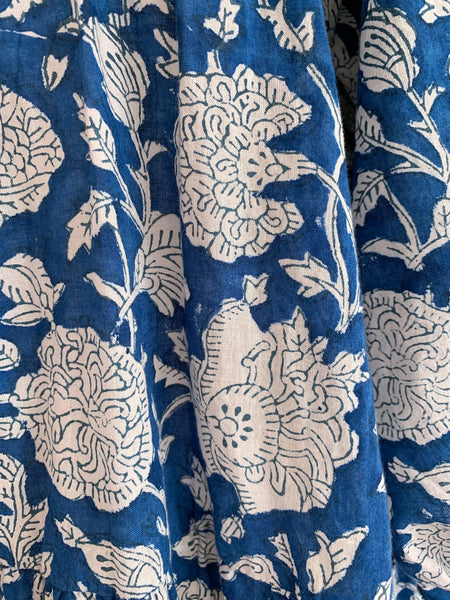 Chowchilla Vintage ARKIE Dress (Midi) • "Cobalt Vine" • NEW LENGTH