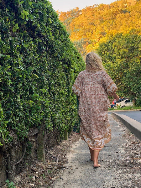 Chowchilla Vintage ARKIE Dress (Long) • "Latte" • BACK IN STOCK