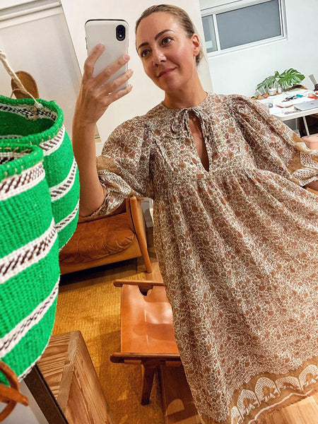 Chowchilla Vintage ARKIE Dress (Long) • "Latte" • BACK IN STOCK
