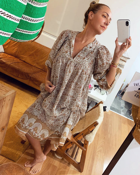 Chowchilla Vintage ARKIE Dress (Long) • "Latte" • BACK IN STOCK