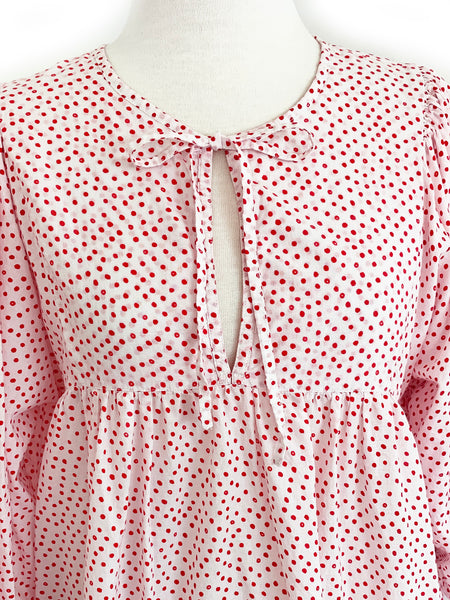 Chowchilla Vintage ARKIE Dress (Long) • "Spotty Dotty Red"