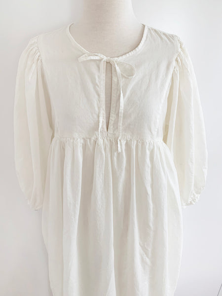 Chowchilla Vintage ARKIE Dress (Long) • "White Cotton Voile"