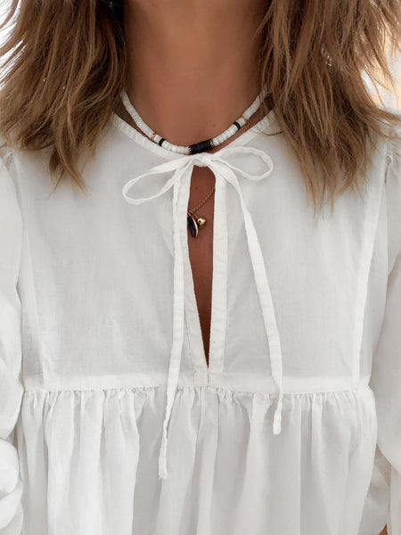 Chowchilla Vintage ARKIE Dress (Mini) • "White Cotton Voile" • LAST ONE (Size XS)