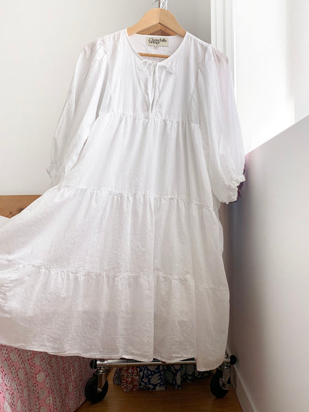 Chowchilla Vintage ARKIE Dress (Mini) • "White Cotton Voile" • LAST ONE (Size XS)