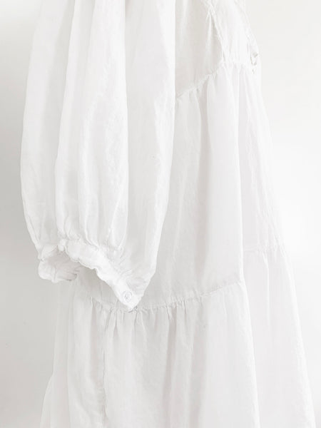 Chowchilla Vintage ARKIE Dress (Mini) • "White Cotton Voile" • LAST ONE (Size XS)