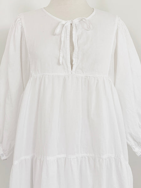 Chowchilla Vintage ARKIE Dress (Mini) • "White Cotton Voile" • LAST ONE (Size XS)