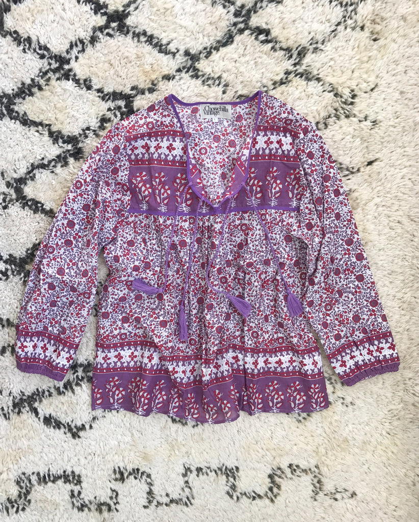 Chowchilla Vintage Indian GYPSET Blouse • "Bekah" • LAST ONE (Size XS)