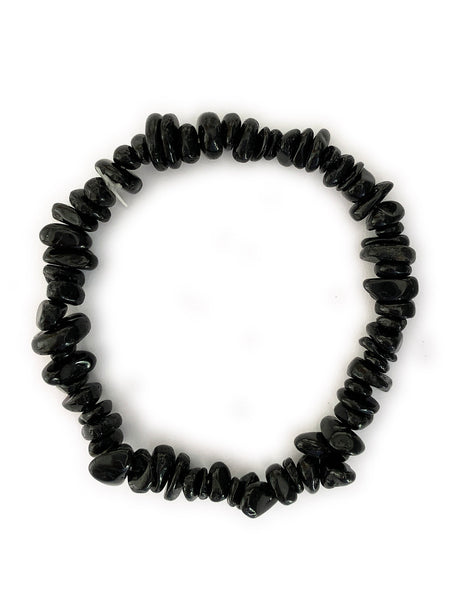 BLACK TOURMALINE Cleansing Crystal Chip Bracelet
