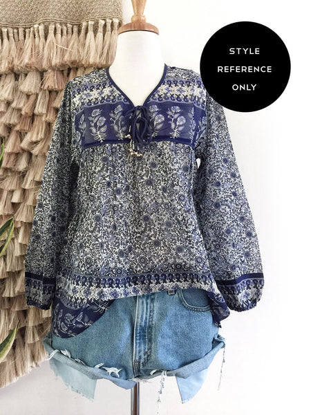 Chowchilla Vintage Indian GYPSET Blouse • "Bekah" • LAST ONE (Size XS)