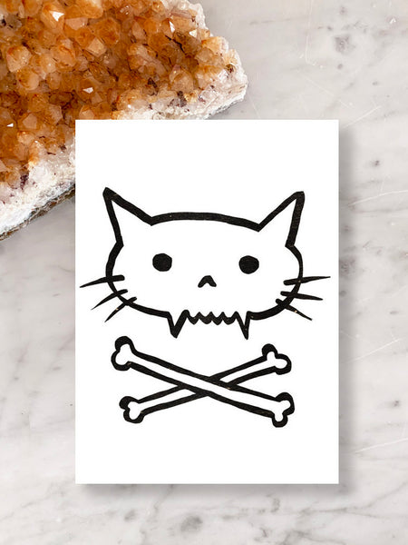 Beau Wylie Greeting Card • PIRATE KITTY