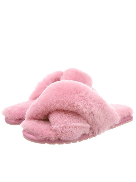 EMU Australia Shearling "Mayberry" Slides (Baby Pink)