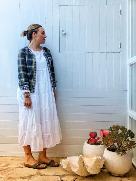 Chowchilla Vintage PRAIRIE Dress • "Chalk" • LAST ONE (Size M)