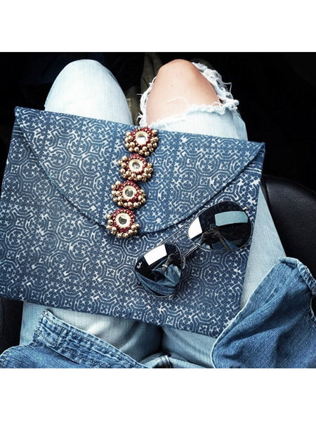 Infinite Love Mirror Clutch (Indigo)