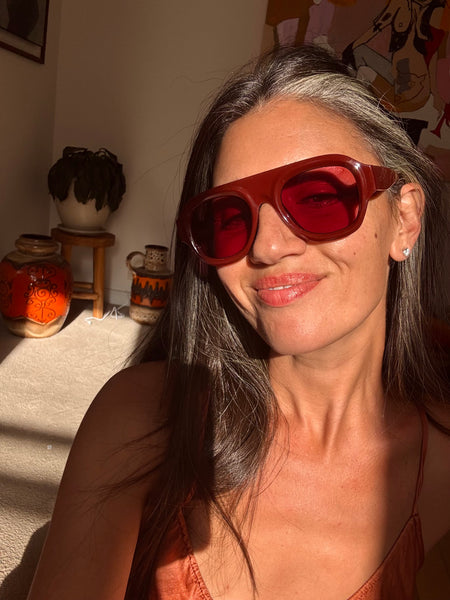 Aviator Style Acetate Sunglasses (Goji) • NEW