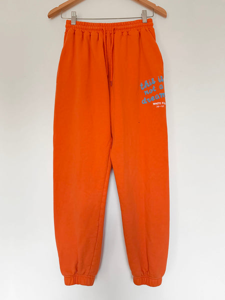 Pre-Loved WHITE FOX Orange Track Pants • Size XS
