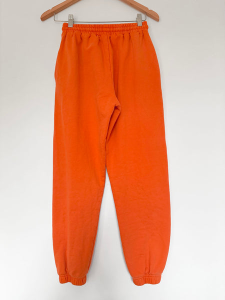 Pre-Loved WHITE FOX Orange Track Pants • Size XS