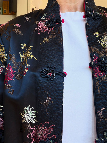 1960s Reversible Satin Brocade Jacket • (Size S/M)
