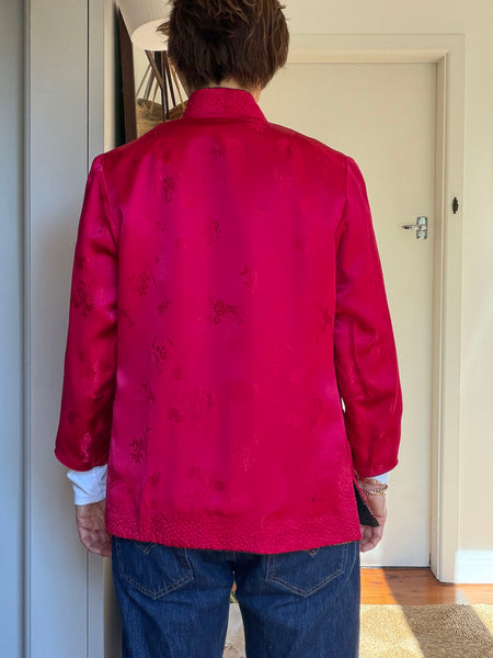 1960s Reversible Satin Brocade Jacket • (Size S/M)