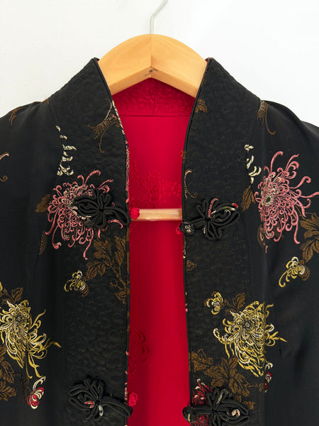 1960s Reversible Satin Brocade Jacket • (Size S/M)