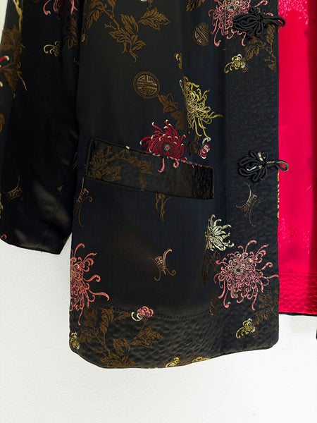 1960s Reversible Satin Brocade Jacket • (Size S/M)
