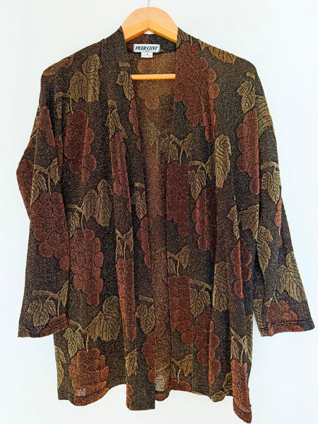 Vintage Metallic Lurex Top/Jacket • (Size L)