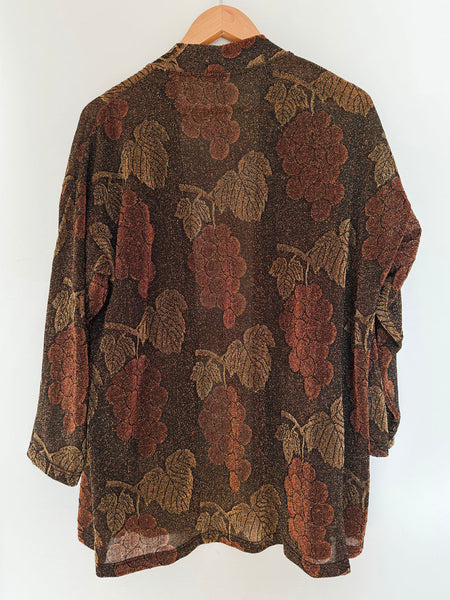 Vintage Metallic Lurex Top/Jacket • (Size L)