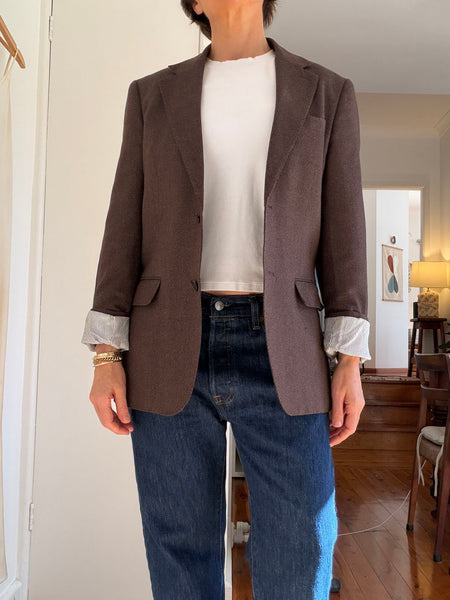 Men's Slim Fit Taupe Blazer • (Size 12)