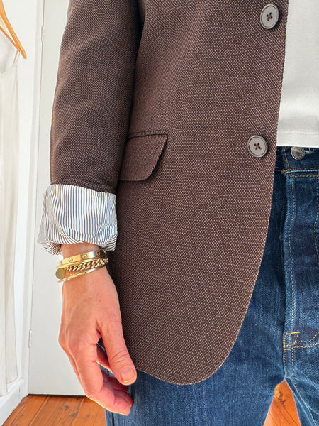 Men's Slim Fit Taupe Blazer • (Size 12)