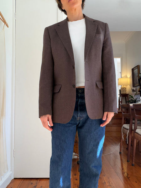 Men's Slim Fit Taupe Blazer • (Size 12)