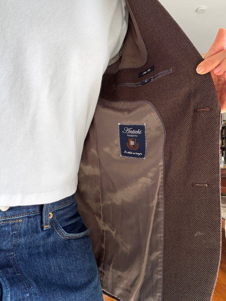 Men's Slim Fit Taupe Blazer • (Size 12)
