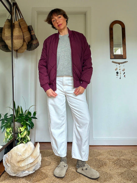 Chubby Burgundy Puffer Jacket • Size 6