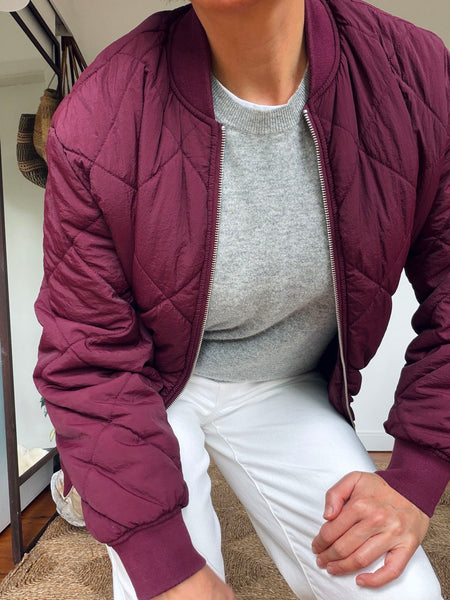 Chubby Burgundy Puffer Jacket • Size 6