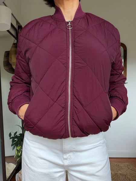 Chubby Burgundy Puffer Jacket • Size 6