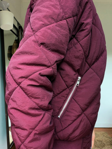 Chubby Burgundy Puffer Jacket • Size 6