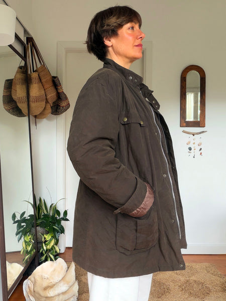 BUFFALO Men's Waxed Cotton Jacket • (Size 110) Fits 10-14