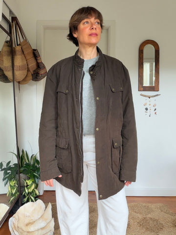 BUFFALO Men's Waxed Cotton Jacket • (Size 110) Fits 10-14